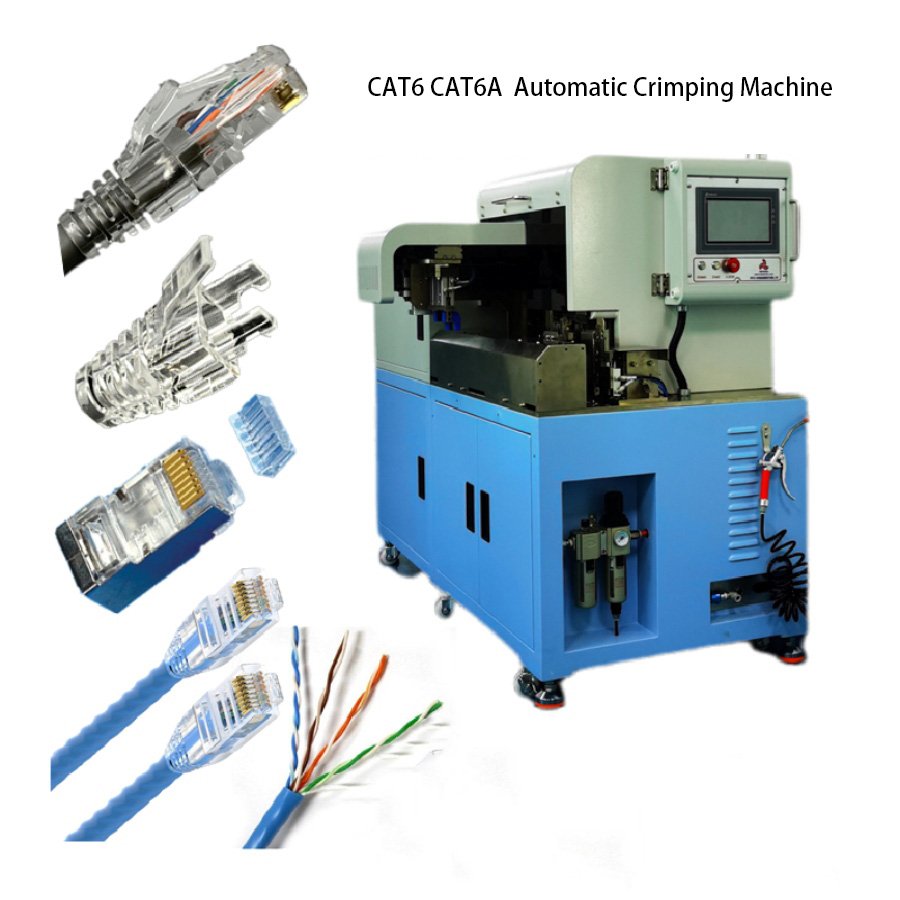 Automatic Crystal Head Crimping Machine for Sheathed Cables WPM-CAT6A