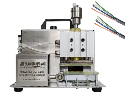 Automatic Network & USB Cable Straightening Machine WPM-809D - Wire Shielding Mesh Brush