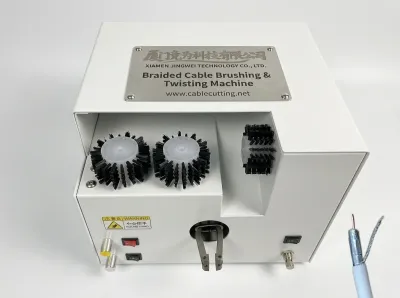 Automatic Braided Cable Brushing & Twisting Machine WPM-192 - Wire Shielding Mesh Brush
