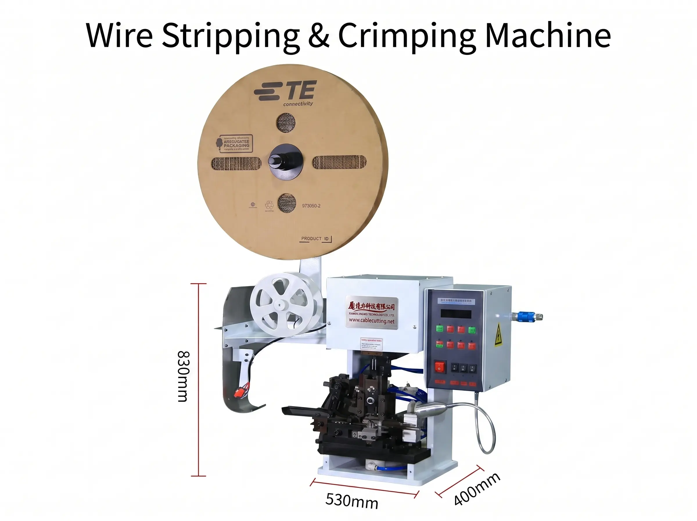 Wire Stripping and Crimping Machine WPM-2008-A2 with Video Guide