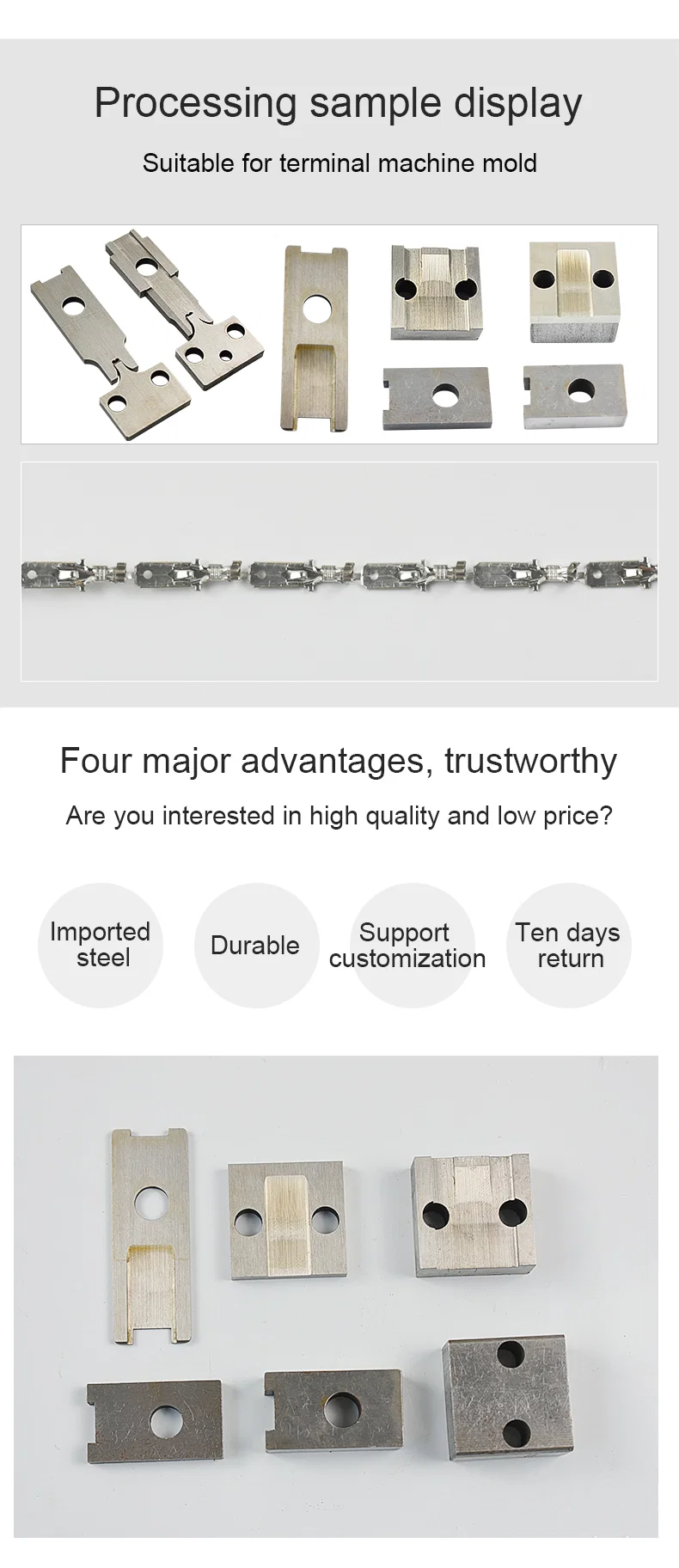 Terminal machine blad, Various types of automatic terminal crimping machine tool,die mute OTP die blade