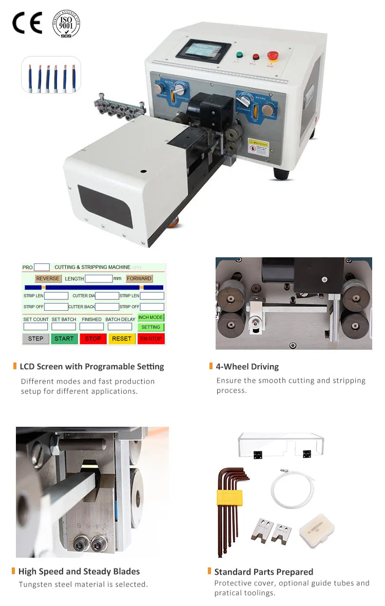 Full Automatic Electric Wire Stripping Machine, Wire Stripping Twisting Machine, Cable Cutting And Stripping Machine Electric Wire Stripping Machine, Copper Cable Stripping Machine, Wire Stripping Twisting Machine, Outer Jacket And Core Wire Stripping Machine,Cable Cutting And Stripping Machine, Flat Cable Stripping Machine, Multi Core Cable Stripping Machine 
