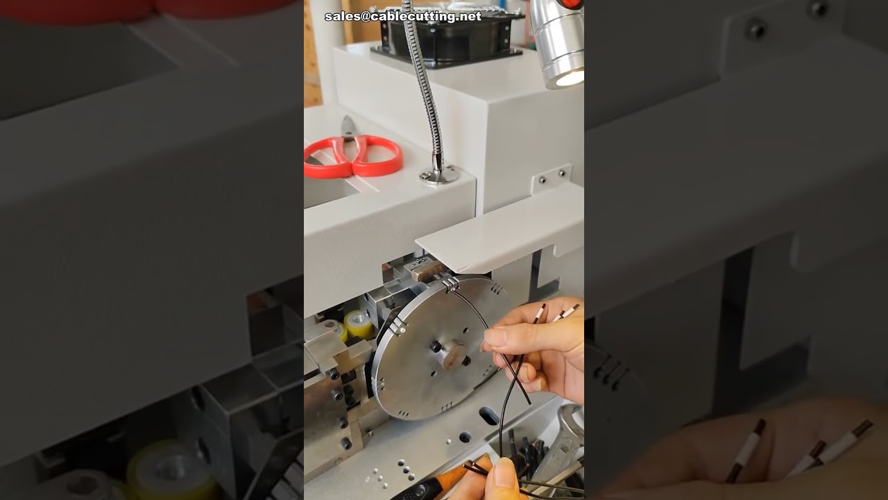 Automatic Heat Shrink Tube Inserting and Heating Machine During Setup #factory #machine #diy