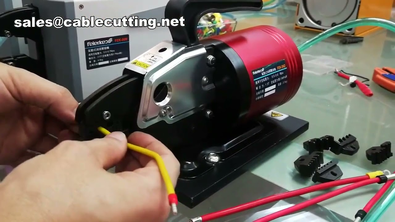 Pneumatic Insulated Ring Terminal Crimper Cable Wire Terminal Crimping Machine   Cable Wire Terminal